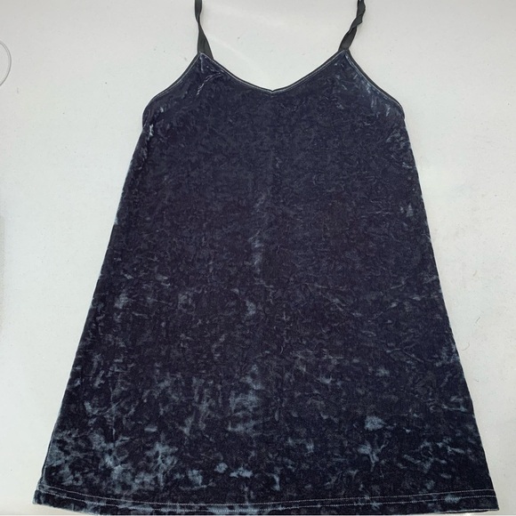 Top Shop Velvet Mini Slip Dress 4  Gray Shimmer Stretch Tunic Fairy Grunge Boho - Picture 5 of 11